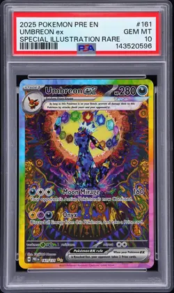 2025 POKEMON PRE EN-PRISMATIC EVOLUTIONS #161 UMBREON EX PSA 10 - Image 1