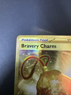 Pokemon Bravery Charm 175/142 Sv07: Stellar Crown Gold Hyper Rare Holo - Image 2