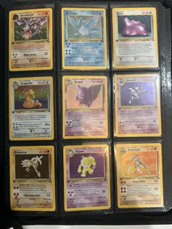1st Edition Pokemon Fossil Set 100% Complete 62/62 - LP/NM - Image 1