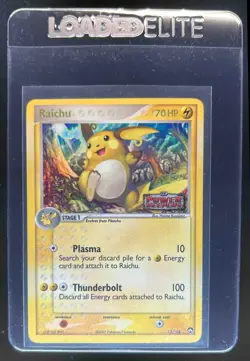 2007 Pokemon EX Power Keepers Raichu Reverse Holo #12/108 - Image 1