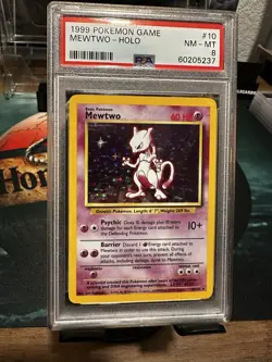 Mewtwo Base Set - PSA 8 NM-MT Unlimited Holo Rare #10 - WOTC Pokemon - Image 3