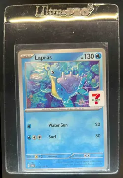 2024 Pokemon Stellar Crown Lapras 7-Eleven Stamp #031/142 - Image 1