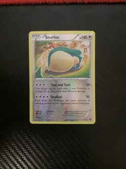 Pokemon TCG Snorlax 77/124 Reverse Holo XY Fates Collide MP - Image 1