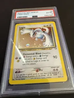 Pokemon 2000 Neo Genesis Lugia Holo 9/111 Graded PSA6 EX-MT - Image 3