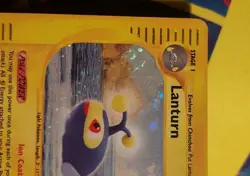 Lanturn H15/H32 Holo Aquapolis E Series 2003 Pokemon Card BIG SWIRL MP - Image 3