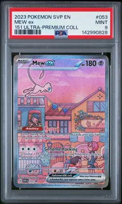 2023 POKEMON SVP EN-SV BLACK STAR PROMO 151 ULTRA-PREM COLL #053 MEW EX PSA 9 - Image 1