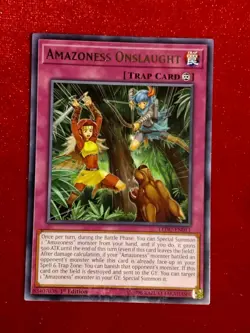 Amazoness Onslaught - LEDU-EN011 - Rare - 1st Edition Yu-Gi-Oh! Unplayed Mint+ - Image 1