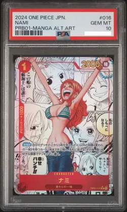 PSA 10 Nami OP01-016 Manga Alternate Art ONE PIECE ONE PIECE Card Game Japanese - Image 1