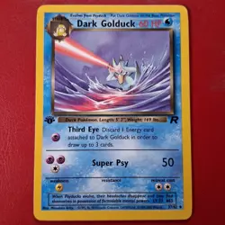 Dark Golduck 37/82 Team Rocket Regular First Edition Pokemon Card LP Wotc - Image 1