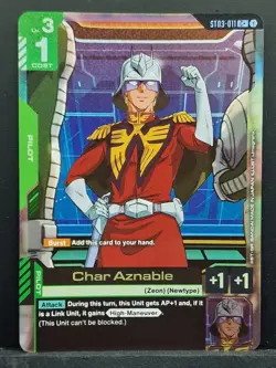 Char Aznable Alternate Art Foil - ST03-011 C+ NM - Gundam TCG Card Game - Image 1