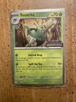 Sinistcha 022/167 Twilight Masquerade Promo Pokemon Card Sealed Unopened Cosmos - Image 1
