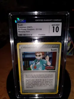 Pokemon Card Scott 81 /108 Power Keepers Stamp 2007 Reverse Holo CGC Gem Mint 10 - Image 3