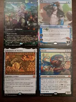 Lorwyn Eclipsed Some Special Mythics, Rares, + 50 misc cards, Deck Box, Dice Bag - Image 1