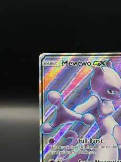 Pokemon Mewtwo GX TCG Full Art Ultra Rare Holo Card 72/73 Shining Legends NM - Image 2