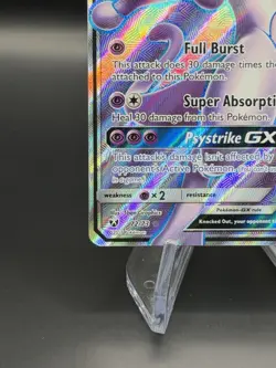 Pokemon Mewtwo GX TCG Full Art Ultra Rare Holo Card 72/73 Shining Legends NM - Image 3