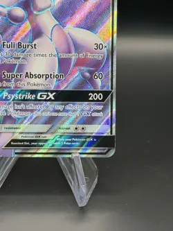 Pokemon Mewtwo GX TCG Full Art Ultra Rare Holo Card 72/73 Shining Legends NM - Image 5