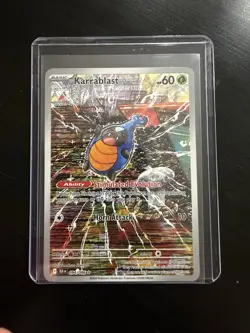 Pokemon TCG Karrablast 094/086 Holo IR Black Bolt Illustration Rare Card SV - Image 1