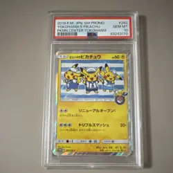 Pokemon 2018 SM Promo Yokohama's Pikachu #282 Holo PSA 10 Japanese Card - Image 1