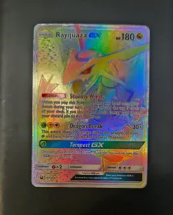 Pokemon TCG Rayquaza GX Celestial Storm Holo Card Ultra Rare 177/168 - Image 3