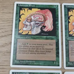 4 Llanowar Elves 4x x4 - 4th Edition - Playset LP - Image 4