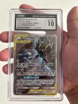 POKEMON 2019 SM BLACK STAR PROMO FULL ART/GARCHOMP & GIRATINA GX #SM193 CGC 10 - Image 1