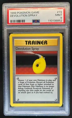 1999 Pokemon Unlimited Devolution Spray Rare #72/102 PSA 9 - Image 1