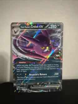 Pokemon TCG S&V Destined Rivals Team Rocket's Crobat EX 122/182 Double Rare N/M - Image 1