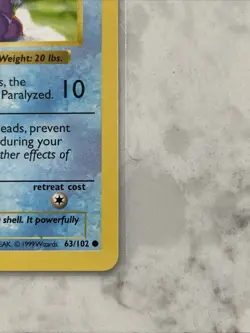 Pokemon Squirtle 063/102 Base Set (Shadowless) Regular - Image 4