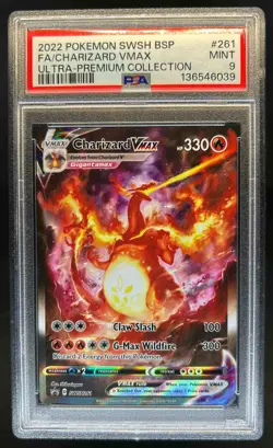 2019-2023 Pokemon SWSH Black Star Promos Charizard VMAX #SWSH261 PSA 9 - Image 1