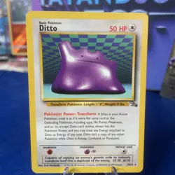 Ditto 18/62 Pokemon TCG WOTC Base Set Fossil Non Holo LP - Image 1