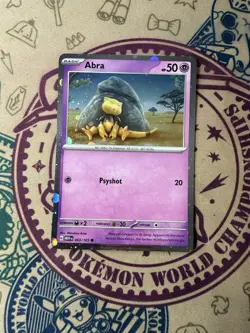 Pokemon TCG Abra Mew 151 63/165 Cosmo Holo Foil Promo - Image 3