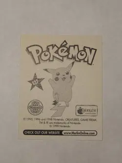 1999 Merlin Pokemon Sticker S27 Brock Foil Holo Pokemon - Image 3