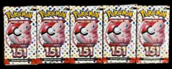 Pokemon 151 Booster Pack - Lot of FIVE (5) Packs! Brand New, Factory-Sealed! - Image 1