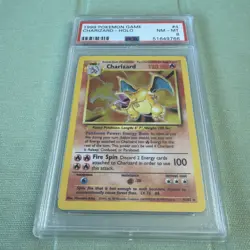 1999 Pokemon Base Set #4 Charizard Holo PSA 8 - Image 4