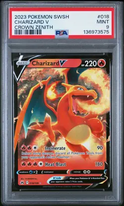 Tcg 2023 Pokemon Sword And Shield Crown Zenith #018 Charizard V PSA 9 - Image 1