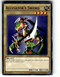 Alligator's Sword LDK2-ENJ08 Legendary Decks II Unlimited Edition NM - Image 1