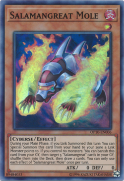 Salamangreat Mole - OP10-EN006 - Super Rare - Unlimited Edition - Heavily Played - Image 1