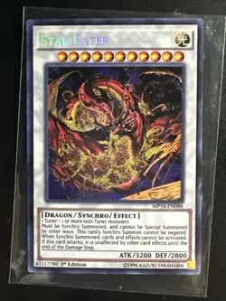 X2 Yugioh! LP Star Eater MP14-EN096 Secret Rare 1st Edition Lightly Played, NM-M - Image 1