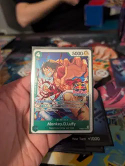Red Bull X One Piece Card Game Double Don!! Monkey D Luffy Promo + Foil Don Set - Image 4