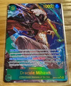 One Piece Dracule Mihawk SEC Alt Art OP14-119 The Azure Sea's Seven English - Image 1