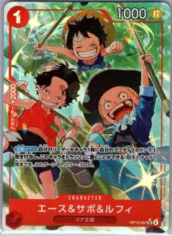 Ace & Sabo & Luffy OP13-007 Alt Art Jap Carrying on His Will - One Piece - NM - Image 1
