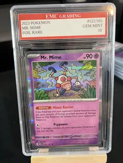 MR. MIME 122/165 RARE FOIL Pokemon 2023 Card GRADED 10 MINT TCG CCG - Image 1