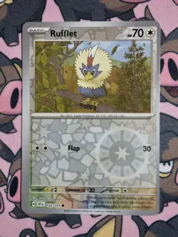 Pokemon Rufflet Error Card Surging Sparks (Miscut Misaligned Misprint) - Image 1