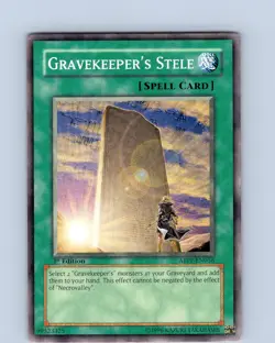 Yu-Gi-Oh TCG Gravekeeper's Stele ABPF-EN056 1st Edition Common Card Played LP - Image 1