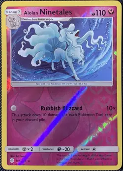 Alolan Ninetales 145/236 Sm-Cosmic Eclipse Reverse Holo - Pokemon Card - Image 1