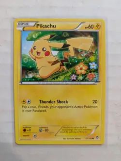 Pikachu 27/111 XY - Furious Fists Common Normal Pokemon TCG LP Card Pokemon 2014 - Image 1