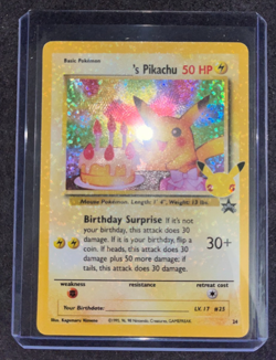 Pokemon TCG Celebrations Classic Black Star Promo Birthday Pikachu Card NM-M - Image 1