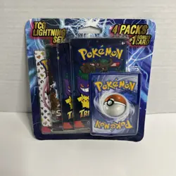 Pokemon TCG Lightning Set 4 Booster Packs and 1 Bonus Card 151, Guardian, risin - Image 1