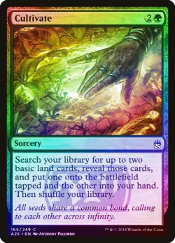 Cultivate FOIL Masters 25 NM Green Common MAGIC THE GATHERING CARD ABUGames - Image 1
