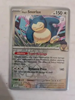 Hop's Snorlax #117/159 SV09: Journey Together Reverse Holo Pokemon Card - Image 1